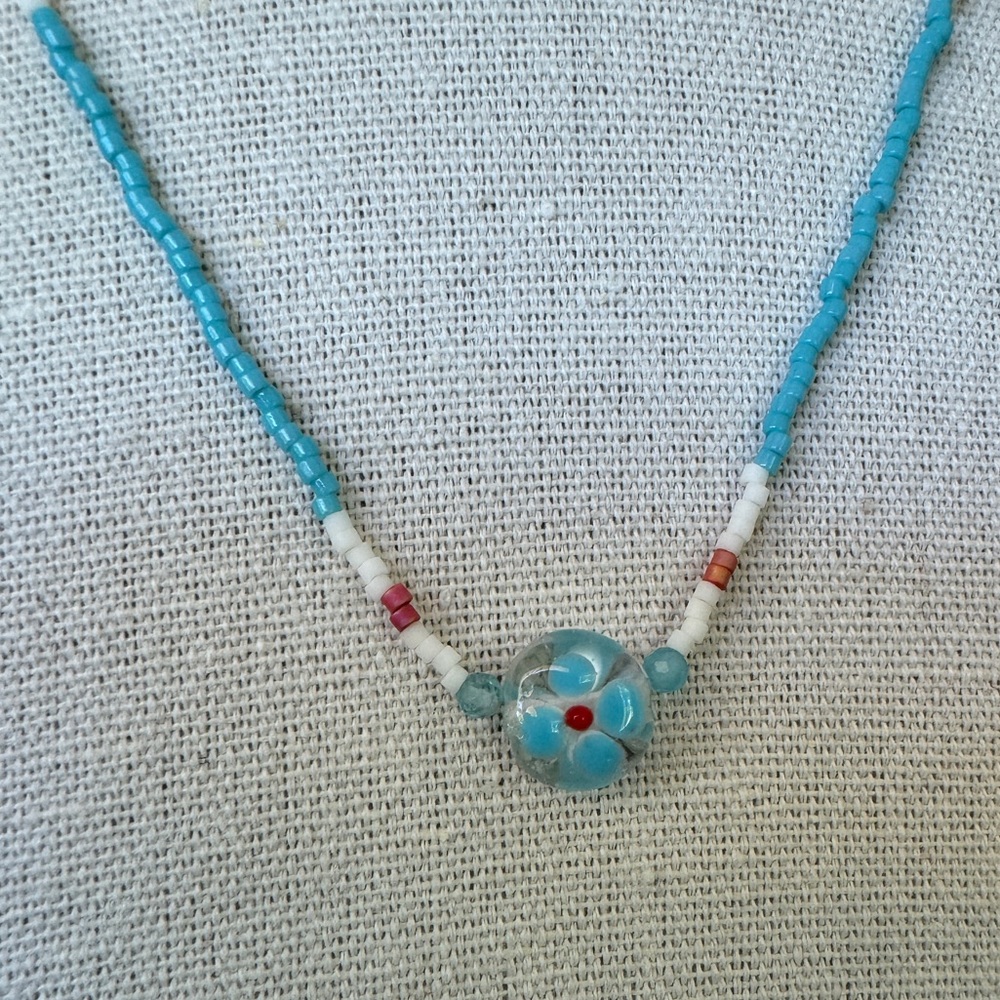 Handmade Miyuki Delica Seed Bead Necklace